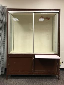 Industrial Antique Display Cabinet With Storage