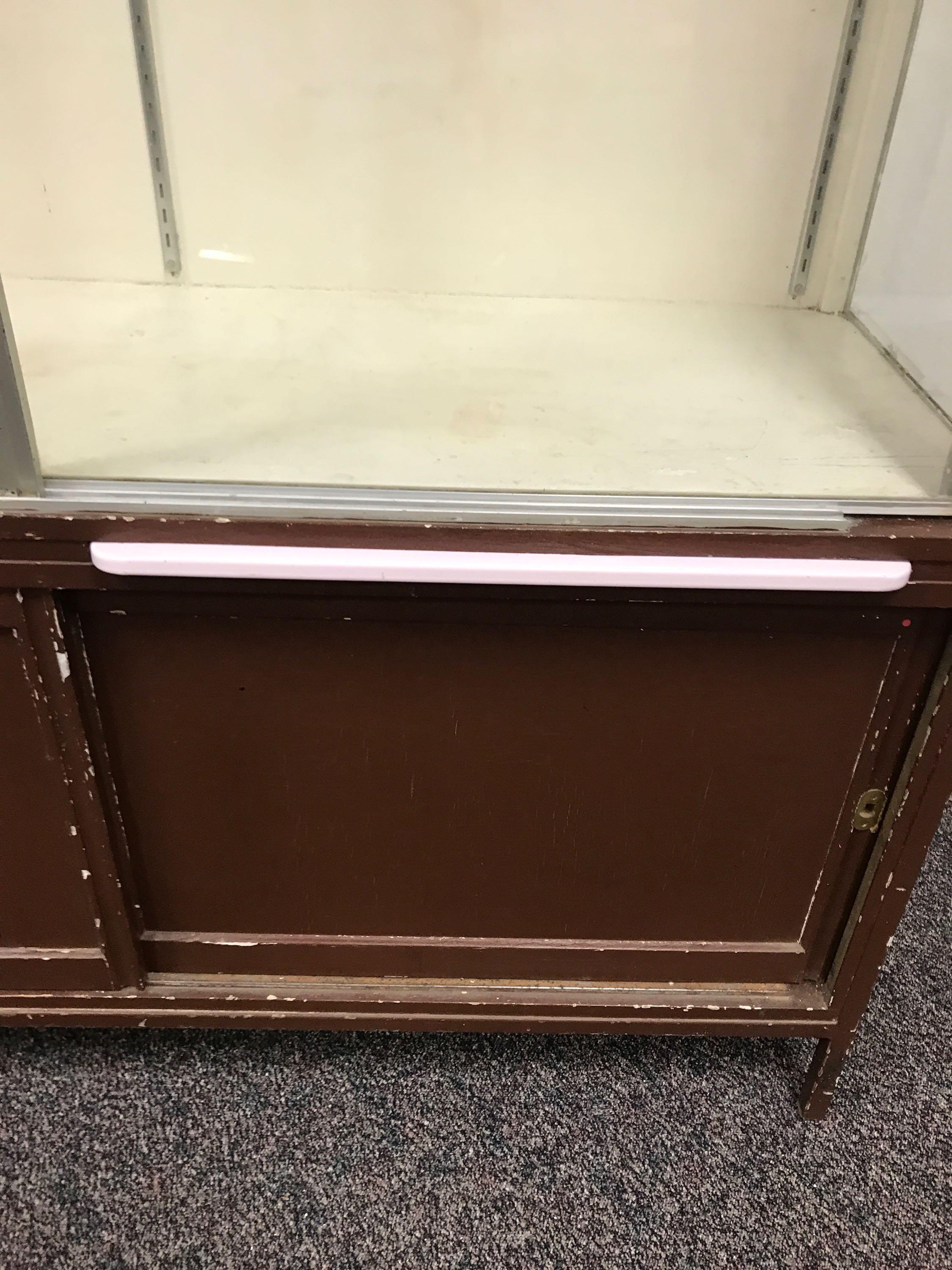 Industrial Antique Display Cabinet With Storage