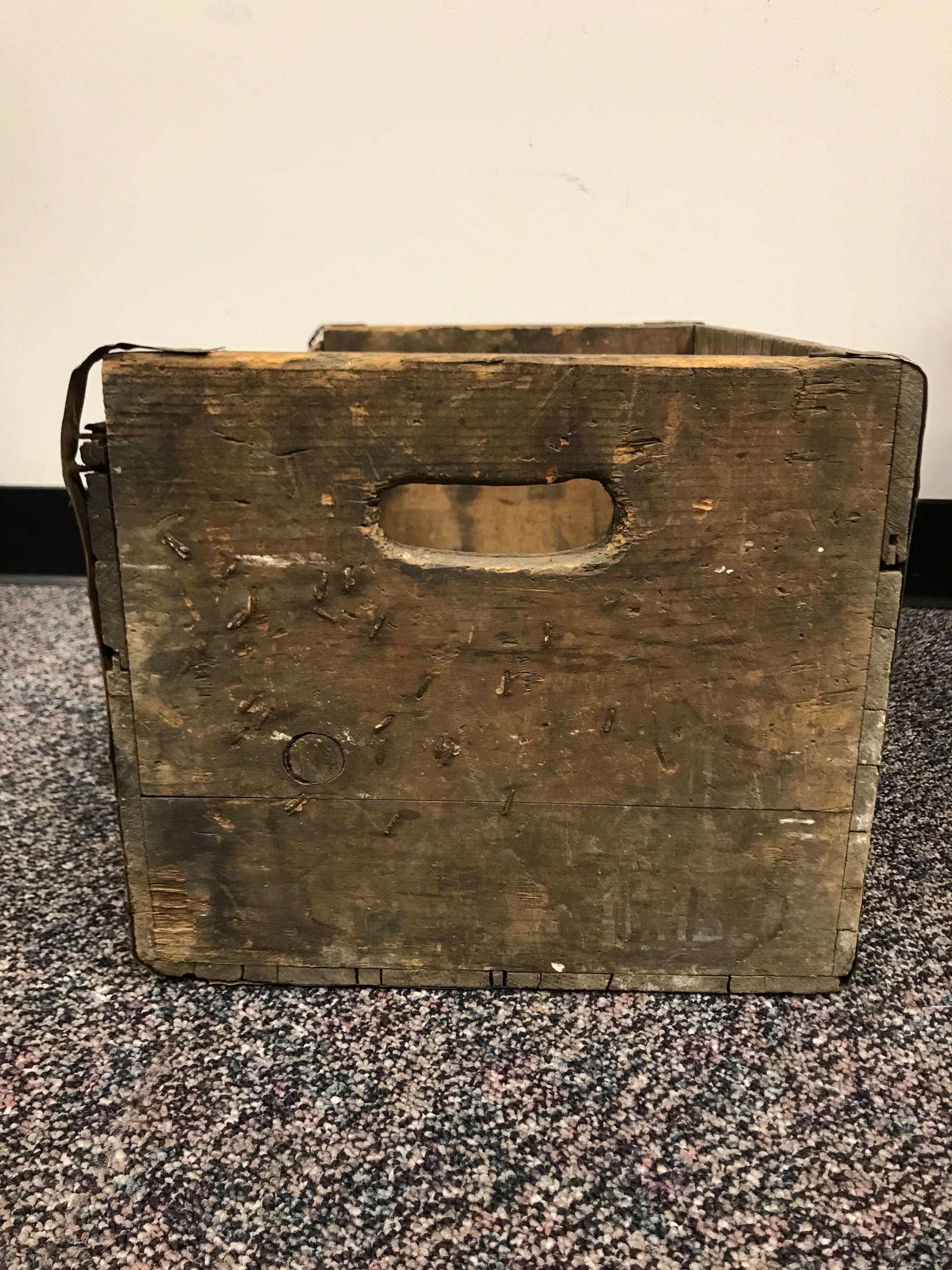 Group of 5 Antique Wooden Crates Trunk Chair Trunk