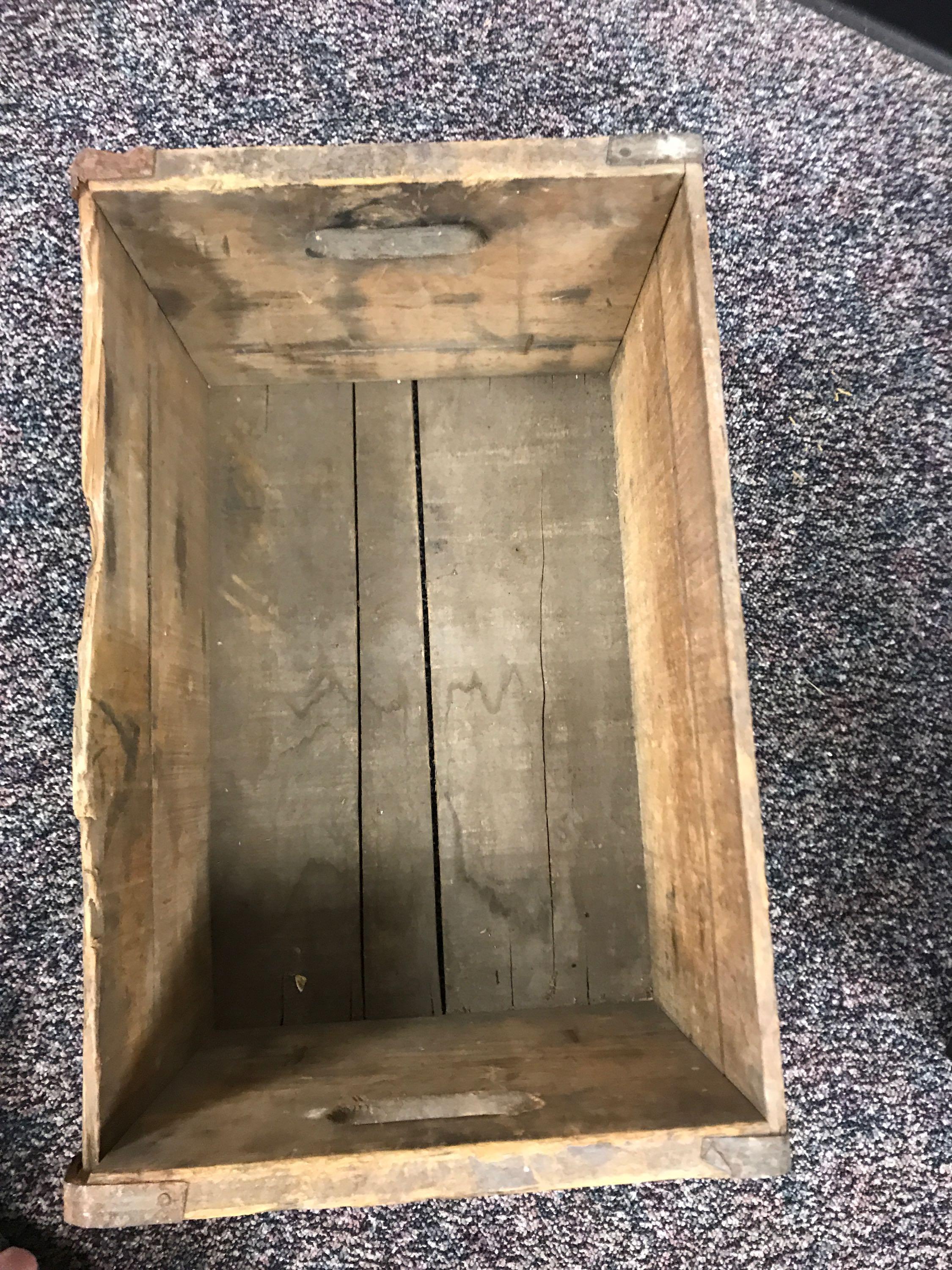 Group of 5 Antique Wooden Crates Trunk Chair Trunk