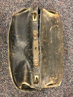 Group of 2 Antique Leather Doctors Cases