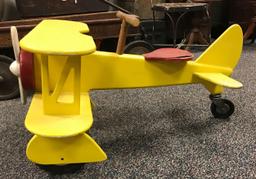 Vintage Bi-wing airplane child?s riding toy