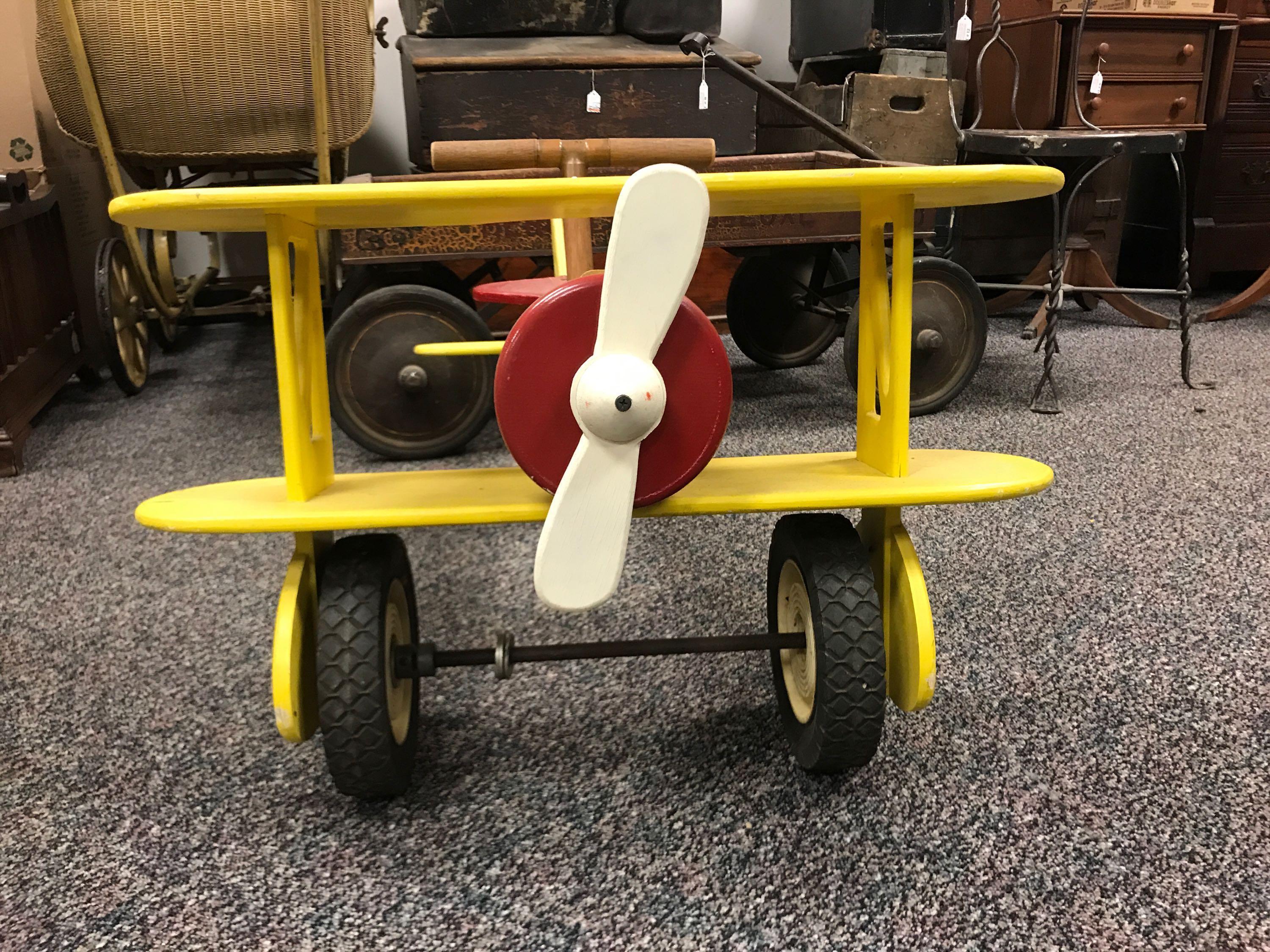 Vintage Bi-wing airplane child?s riding toy