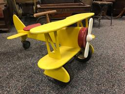 Vintage Bi-wing airplane child?s riding toy