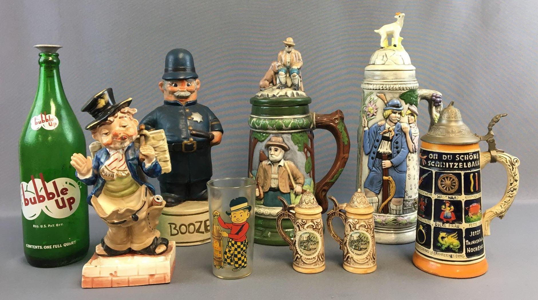 Group of Vintage Steins and more