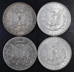 Group of (4) Morgan Silver Dollars.