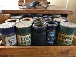 Group of Edison Standard Amberol Cylinder Records