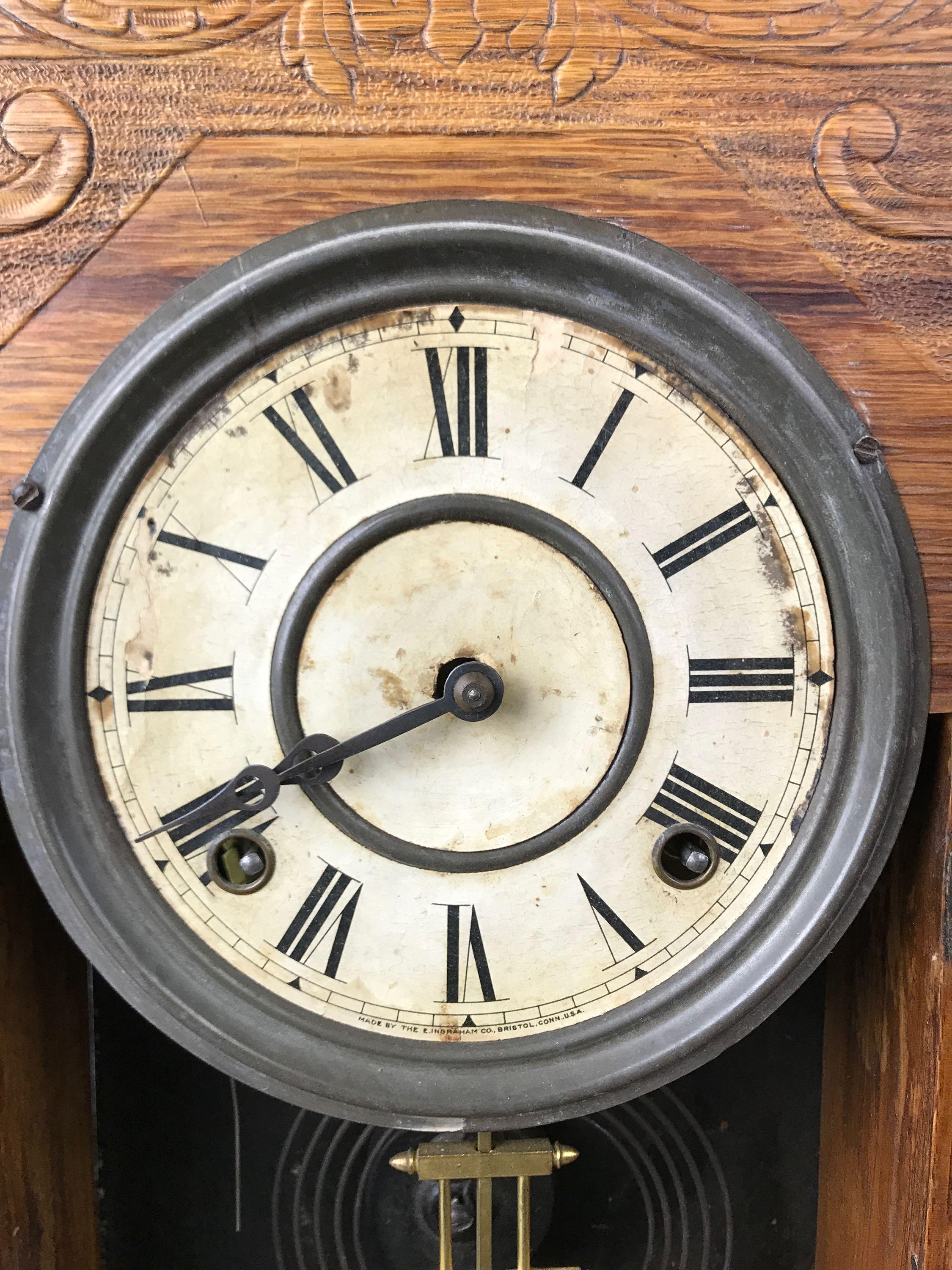 Antique E. Ingraham Co. Mantle Clock