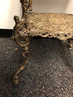 Antique brass and granite stand