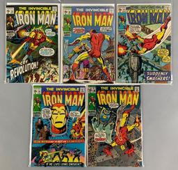 Group of 5 Marvel Comics The Invincible Iron Man Comic Books