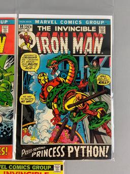 Group of 5 Marvel Comics The Invincible Iron Man Comic Books