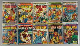 Group of 10 Marvel Comics The Invincible Iron Man Comic Books