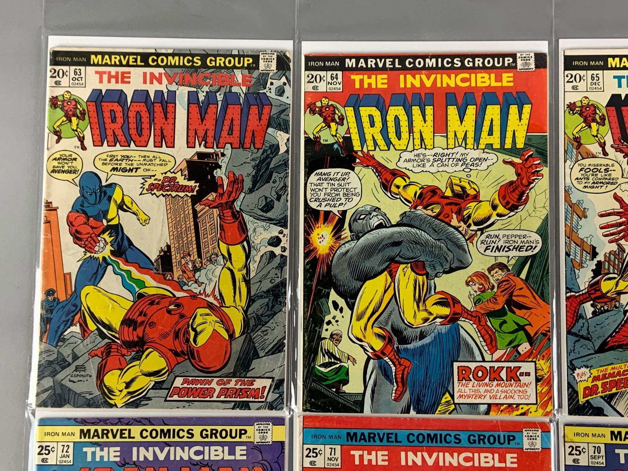 Group of 10 Marvel Comics The Invincible Iron Man Comic Books