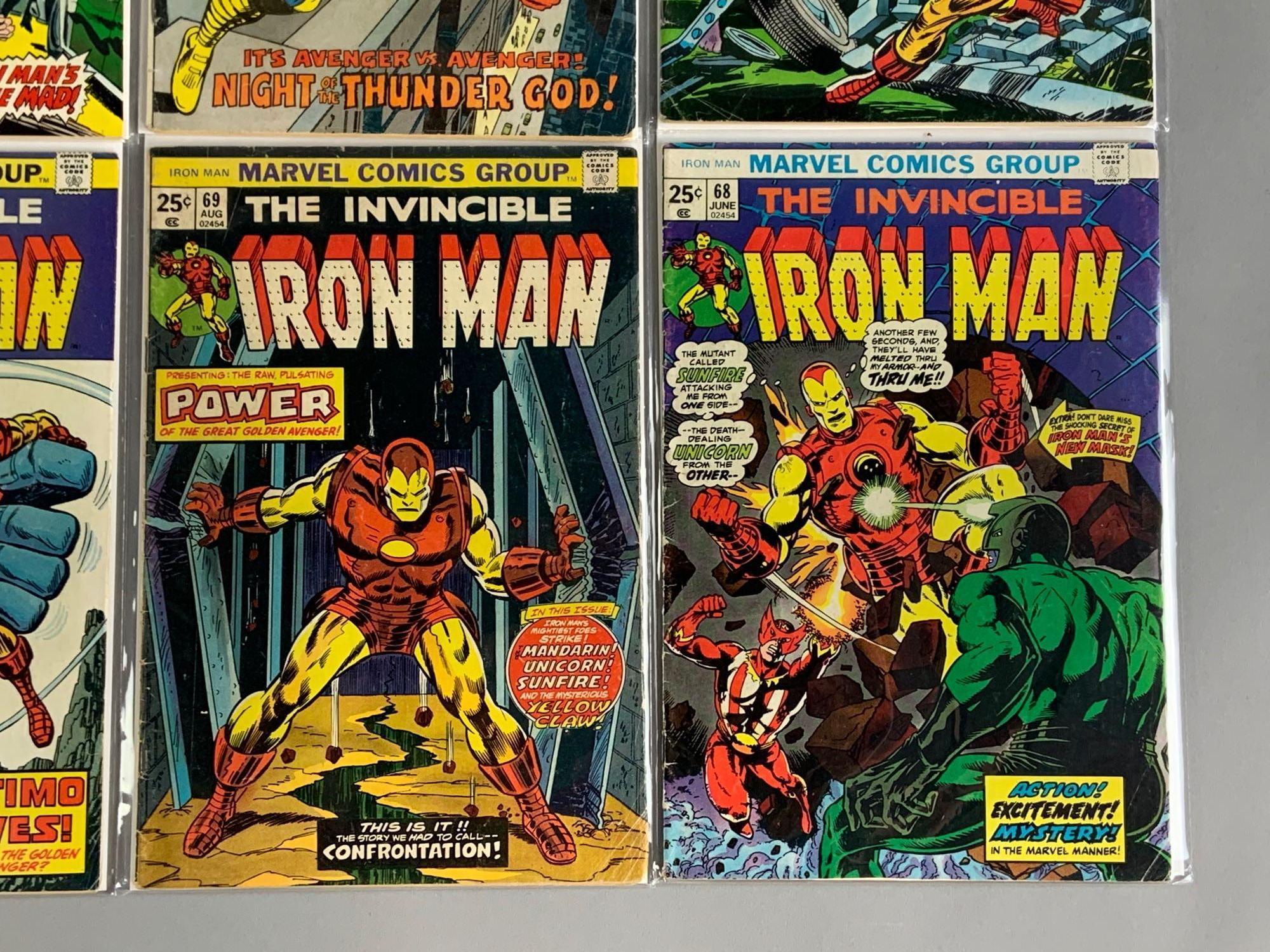 Group of 10 Marvel Comics The Invincible Iron Man Comic Books