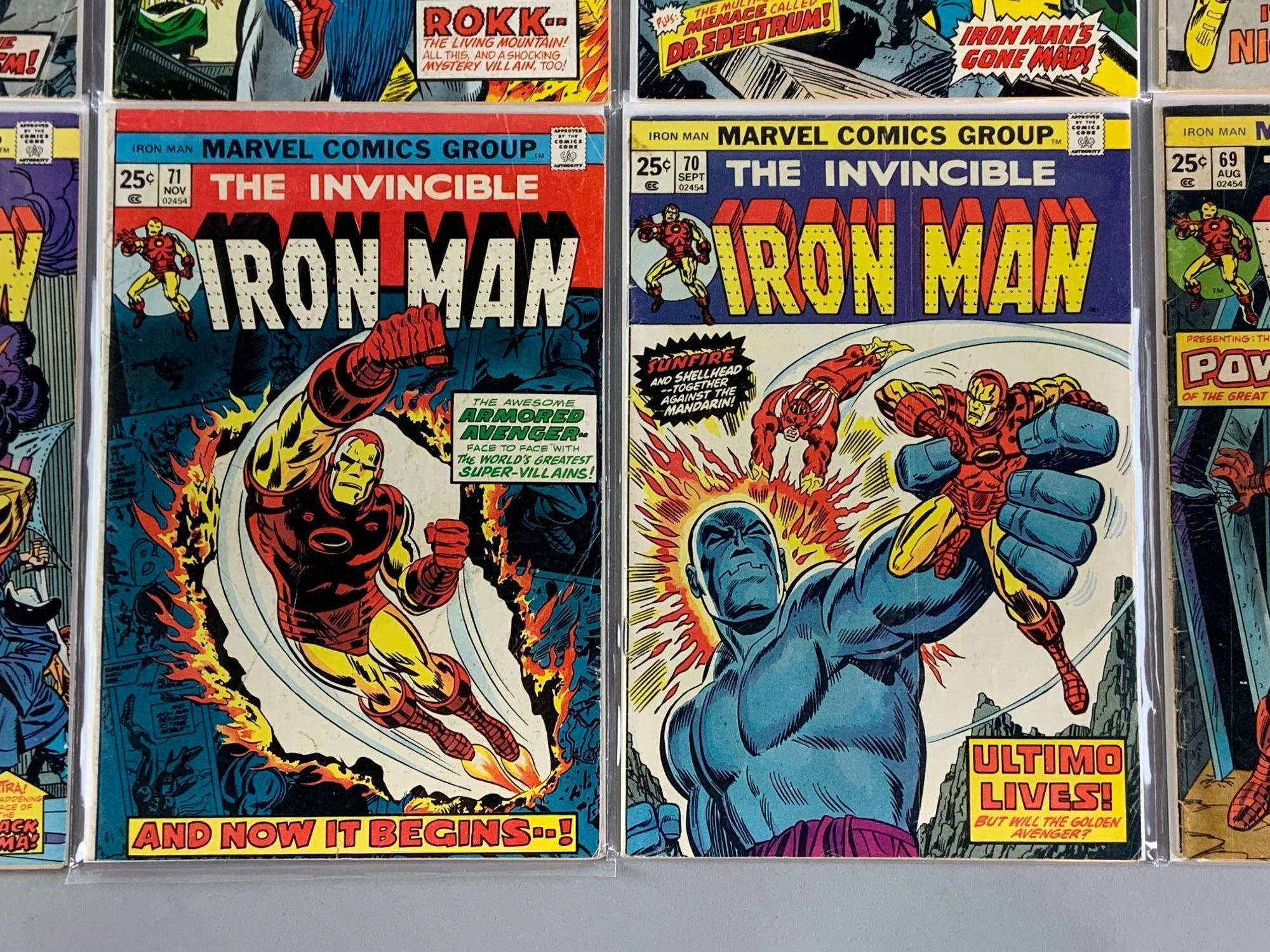 Group of 10 Marvel Comics The Invincible Iron Man Comic Books