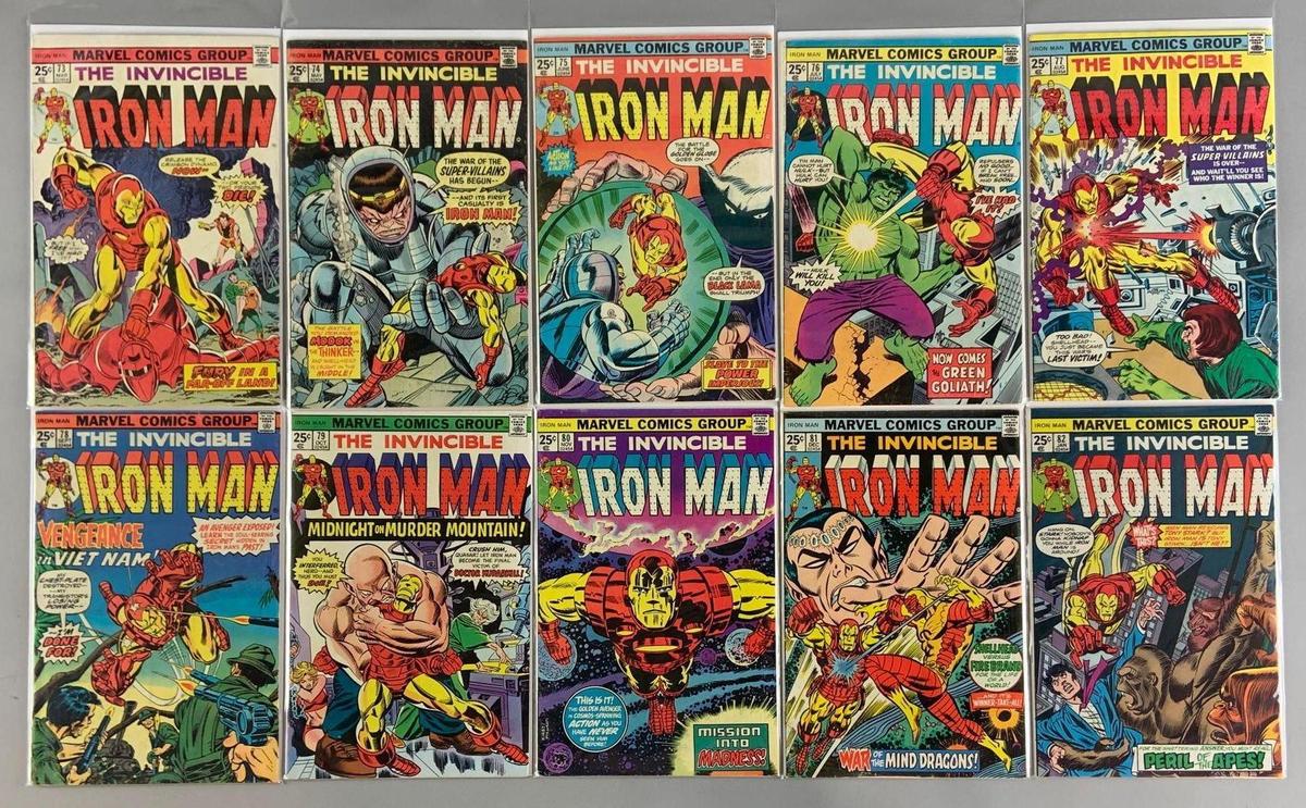 Group of 10 Marvel Comics The Invincible Iron Man Comic Books