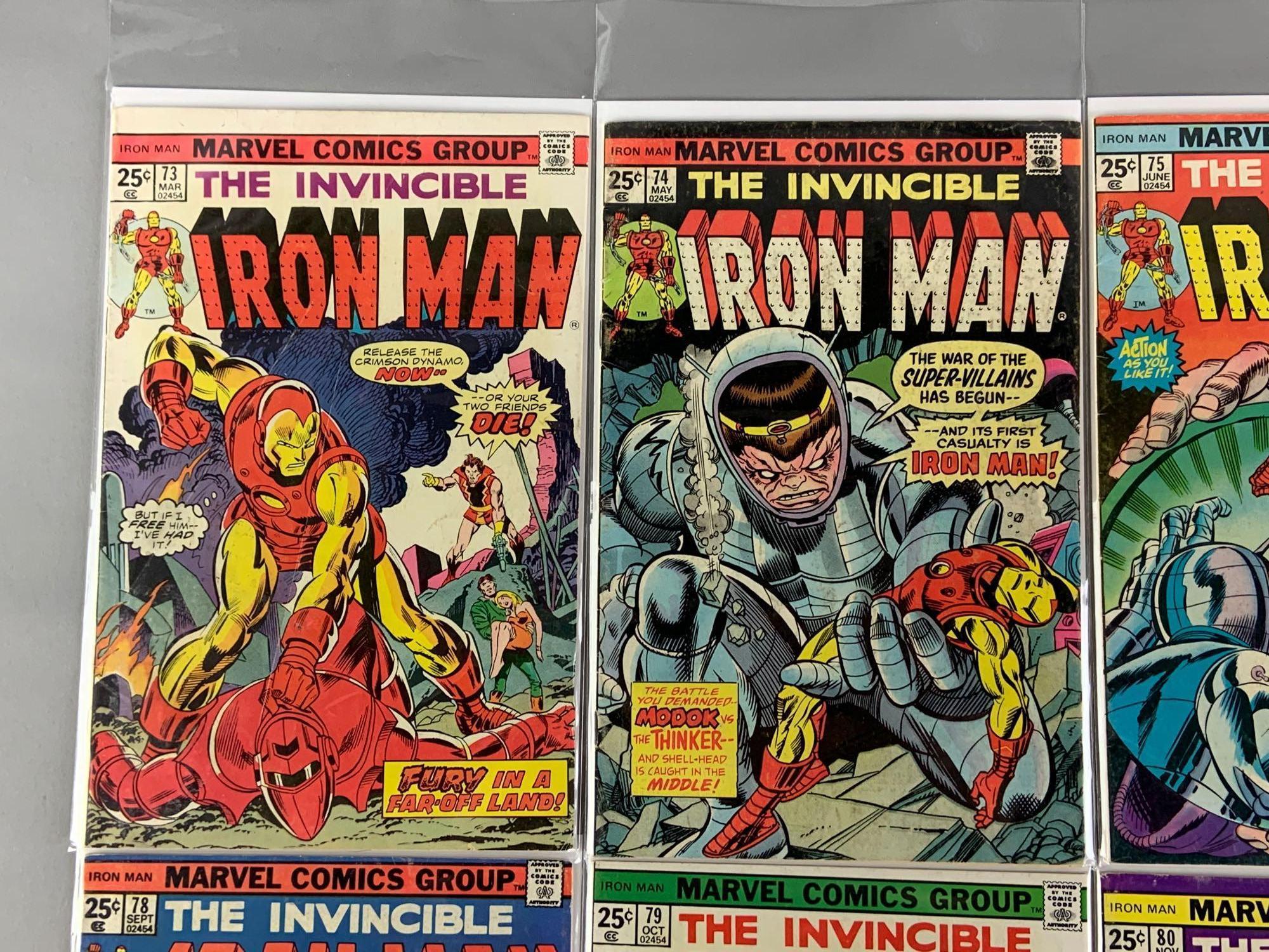 Group of 10 Marvel Comics The Invincible Iron Man Comic Books