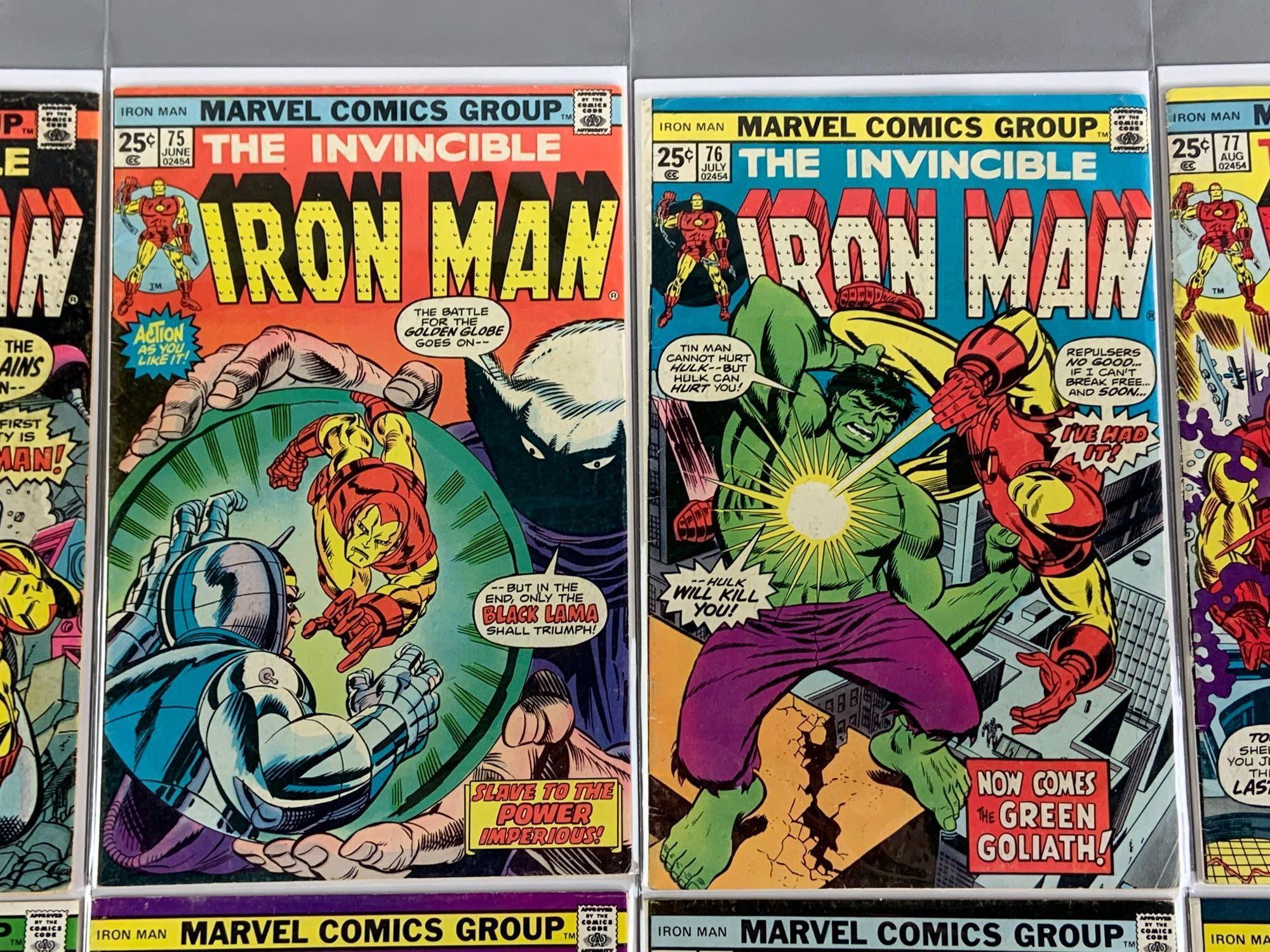 Group of 10 Marvel Comics The Invincible Iron Man Comic Books