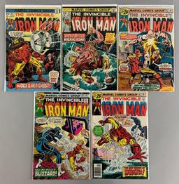 Group of 5 Marvel Comics The Invincible Iron Man Comic Books