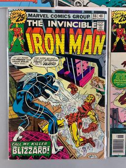 Group of 5 Marvel Comics The Invincible Iron Man Comic Books