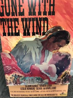 Gone With the Wind Videocassette Advertising Cardboard Stand-Up