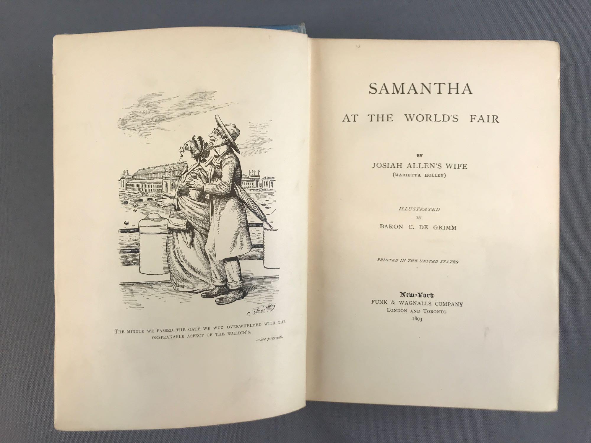 Antique Book-1893, Samantha At The Worlds Fair