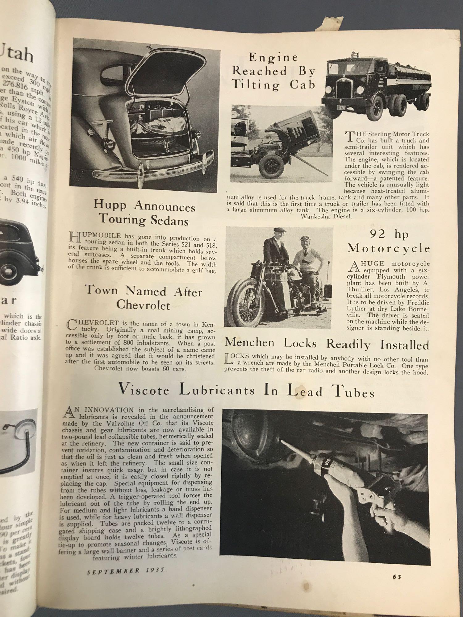 Group of 20 Vintage (1932-1939) Auto Magazines-