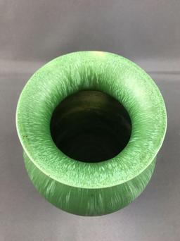 Vintage Art Deco AMACO Textured Green Pottery Vase