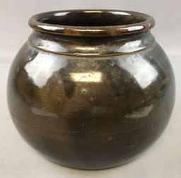 Antique Peoria Pottery Bean Pot