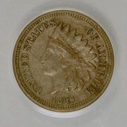 1860 CN Indian Head Cent (ANACS) AU55.