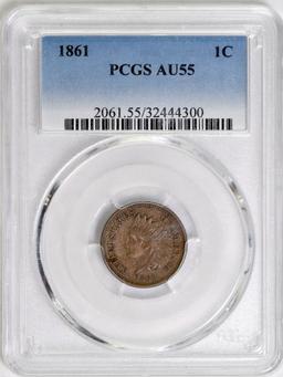 1861 CN Indian Head Cent (PCGS) AU55.