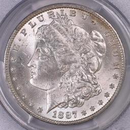 1887 O Morgan Silver Dollar (PCGS) MS63.