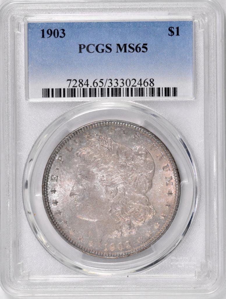 1903 P Morgan Silver Dollar (PCGS) MS65.