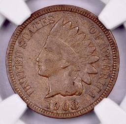 1908 S Indian Head Cent (NGC) XF45.