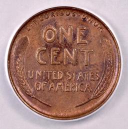 1909 S V.D.B. Lincoln Wheat Cent (ANACS) AU55 details.