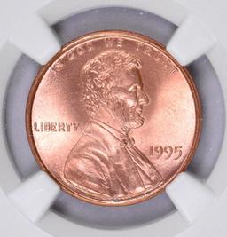 1995 P DDO Lincoln Memorial Cent (NGC) MS67RD.