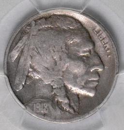 1918/7 D Buffalo Nickel (PCGS) VG10.