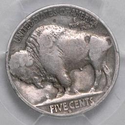 1918/7 D Buffalo Nickel (PCGS) VG10.