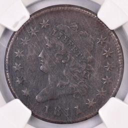 1811 Classic Head Large Cent (NGC) VF details.