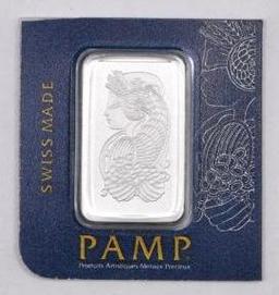 PAMP Suisse 2.5 Gram Silver Ingot/Bar.