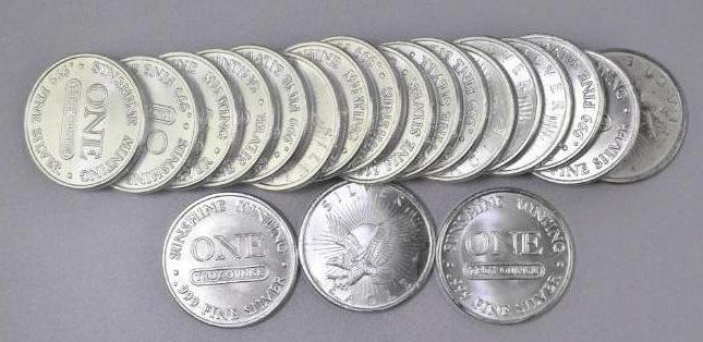 Group of (20) Sunshine Minting 1oz. .999 Fine Silver Rounds.