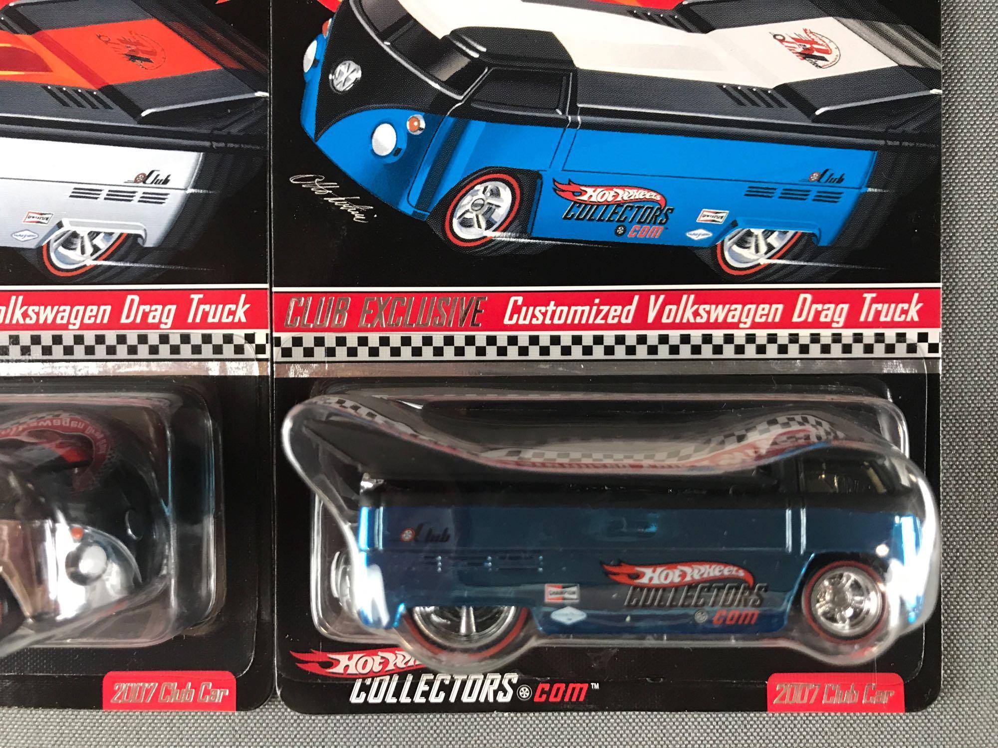 Group of 3 Hot Wheels Red Line Club die-cast vehicles in original packaging