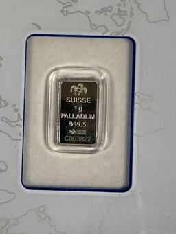 1 Gram Palladium PAMP Suisse Carded
