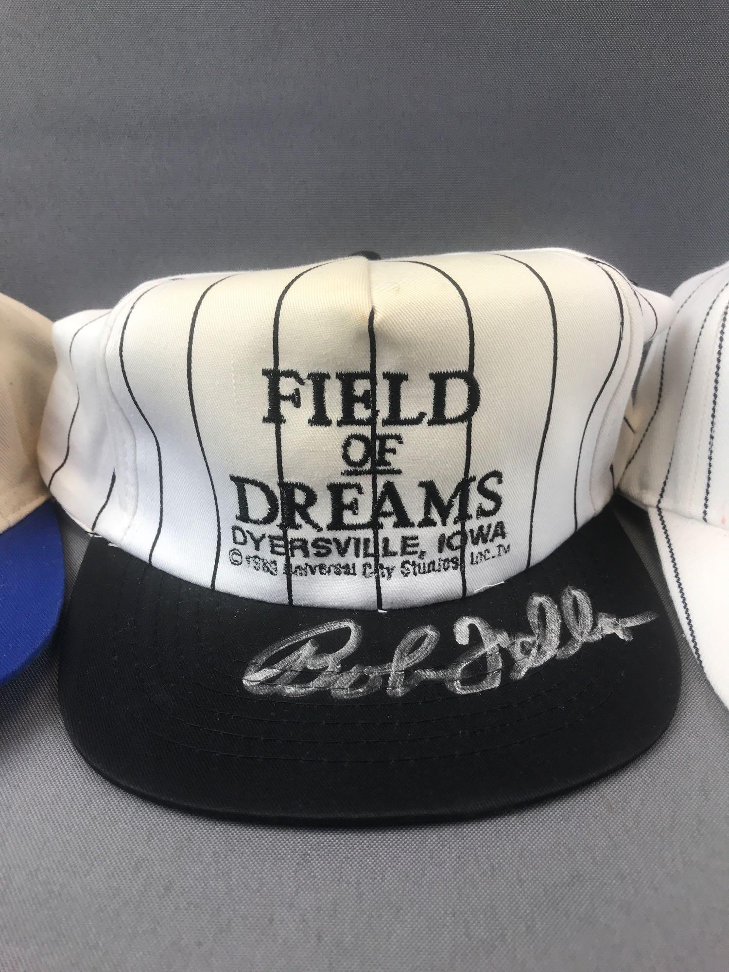 Group of 4 Field of Dreams Movie Site 1 Signed Baseball Caps