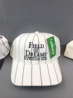 Group of 4 Field of Dreams Movie Site 1 Signed Baseball Caps