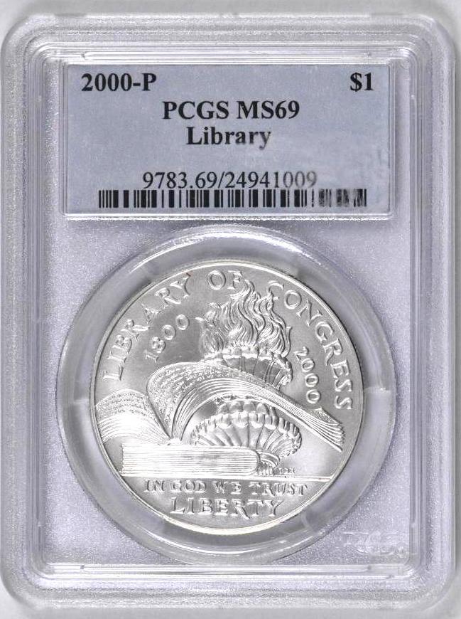 Group of (4) PCGS Certified U.S. Commemorative Silver Dollars.