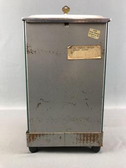 Vintage Counter Top Double Sided Penny Candy Vending Machine w/ Key