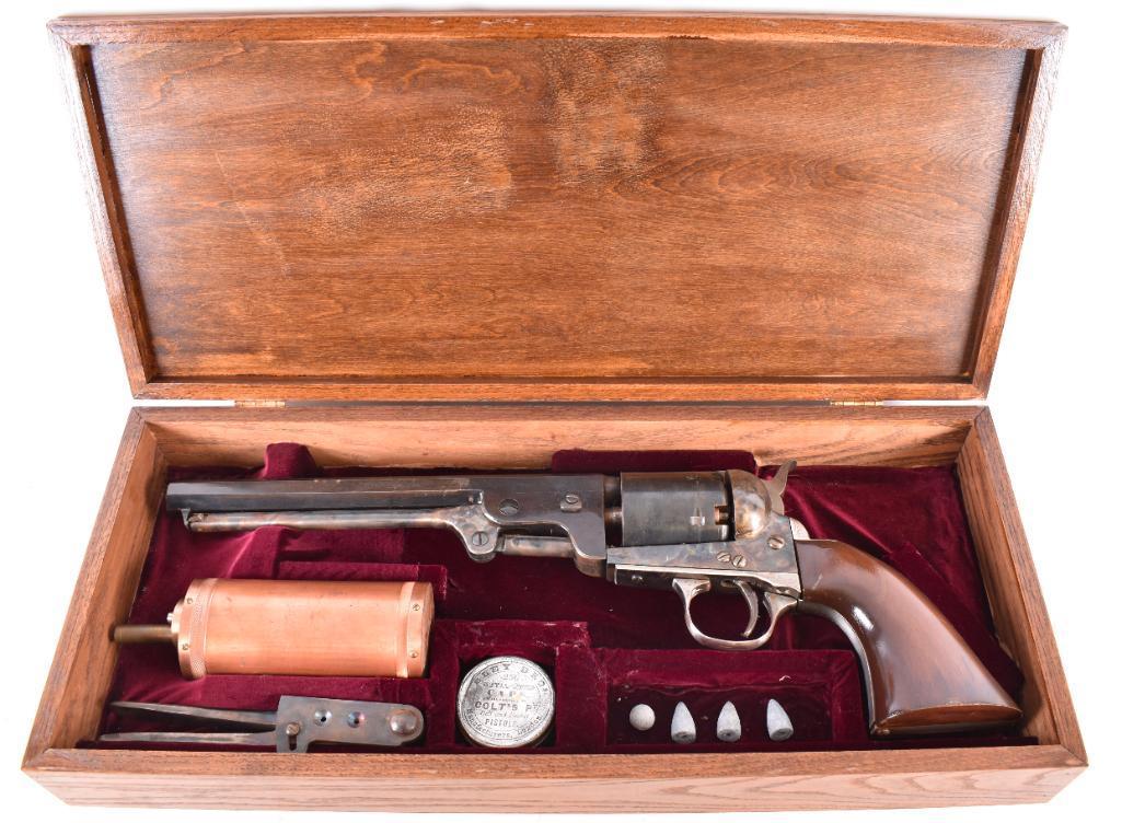 Oversized 1851 Navy Colt .36 cal. Revolver with Case and Stand