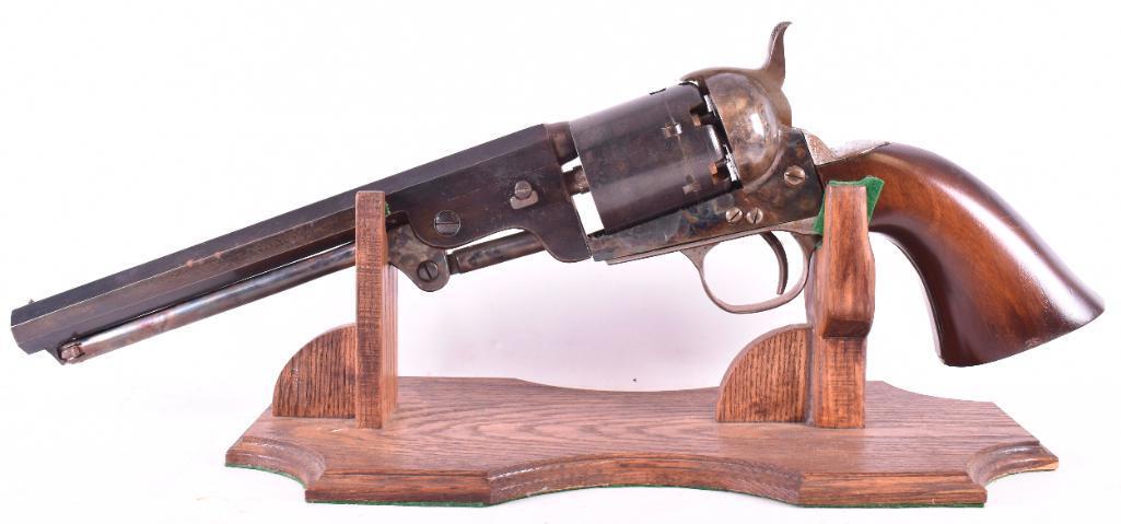 Oversized 1851 Navy Colt .36 cal. Revolver with Case and Stand
