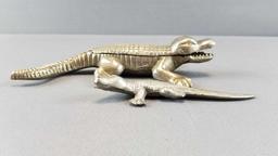 Lot of 2 : Vintage Metal/Brass Alligators